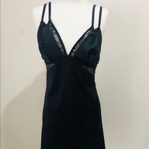Black slip dress